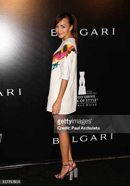 Actress Ashley Madekwe attends the Rodeo Drive Walk of Style honoring BVLGARI on December 5, 2012 in Beverly Hills, California.