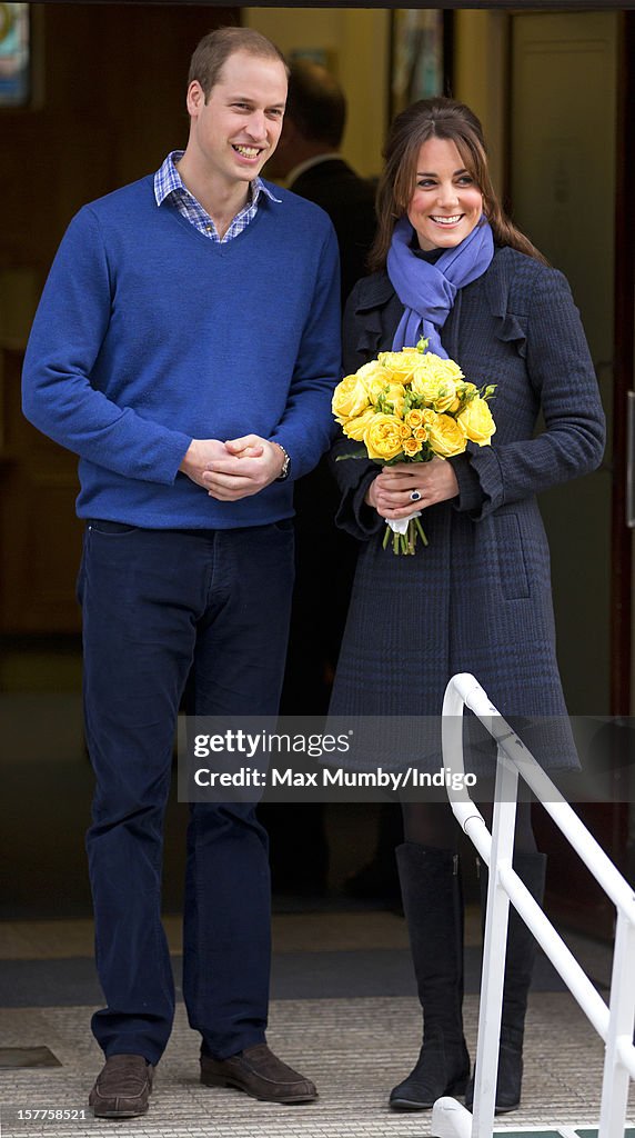 Duchess Of Cambridge Leaves The King Edward VII Hospital