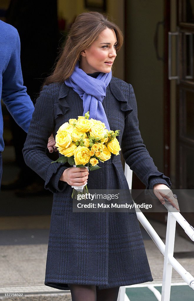 Duchess Of Cambridge Leaves The King Edward VII Hospital
