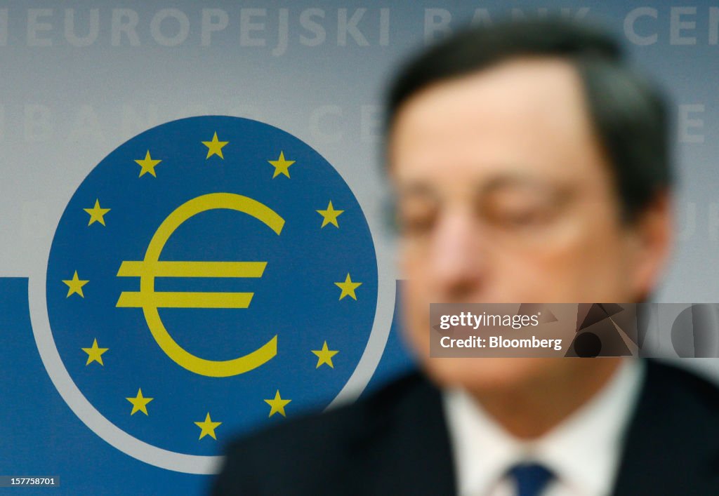 ECB President Mario Draghi Presents Rate Announcement