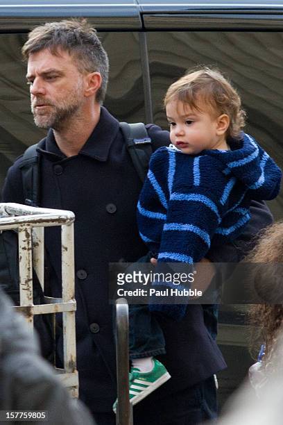 Director Paul Thomas Anderson is sighted arriving at the 'Gare du Nord' train station on December 6, 2012 in Paris, France.
