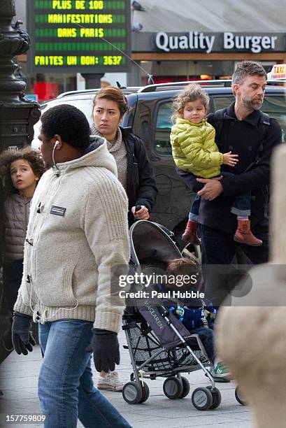 Director Paul Thomas Anderson is sighted arriving at the 'Gare du Nord' train station on December 6, 2012 in Paris, France.