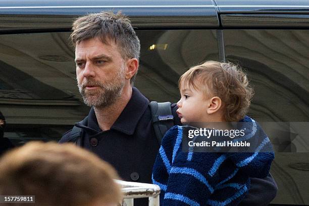 Director Paul Thomas Anderson is sighted arriving at the 'Gare du Nord' train station on December 6, 2012 in Paris, France.