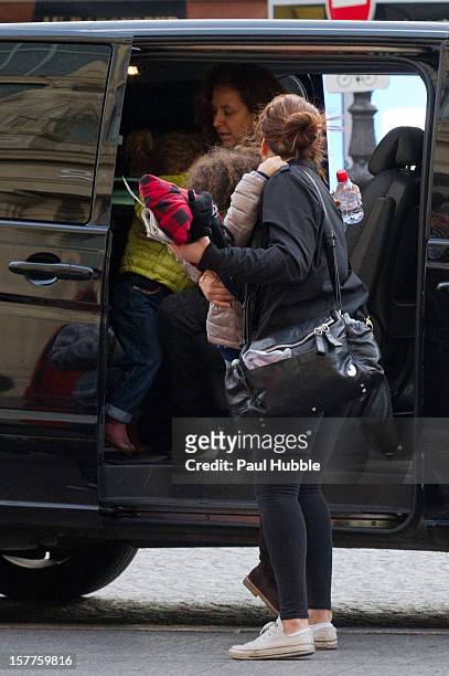 Actress Maya Rudolph is sighted arriving at the 'Gare du Nord' train station on December 6, 2012 in Paris, France.