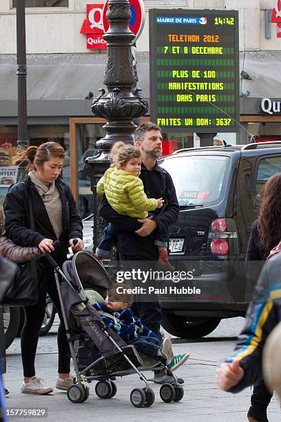 Director Paul Thomas Anderson is sighted arriving at the 'Gare du Nord' train station on December 6, 2012 in Paris, France.