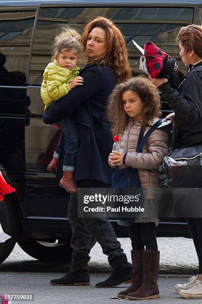 Actress Maya Rudolph is sighted arriving at the 'Gare du Nord' train station on December 6, 2012 in Paris, France.