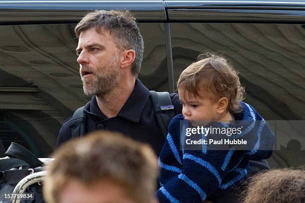 Director Paul Thomas Anderson is sighted arriving at the 'Gare du Nord' train station on December 6, 2012 in Paris, France.