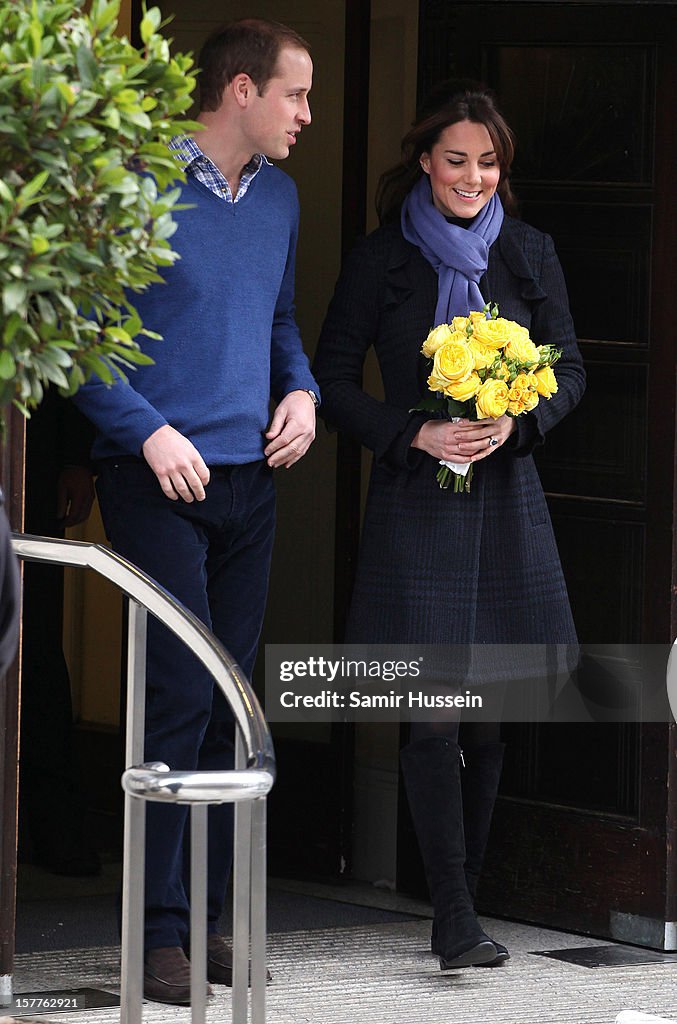 Duchess Of Cambridge Leaves The King Edwards VII Hospital