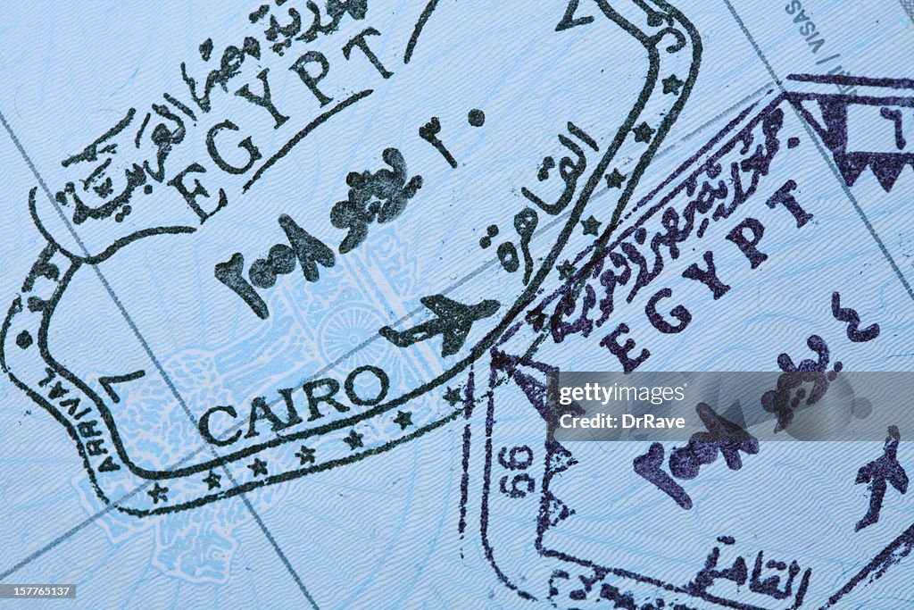 Egyptian stamp in a passport