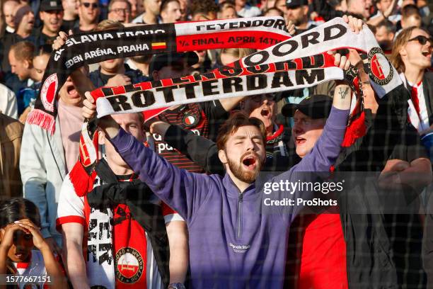 Stadion de Kuip , Dutch Johan Cruijff Cup Football , season 2023 / 2024 , match between Feyenoord and PSV , Feyenoord fans in the stand - Photo by...