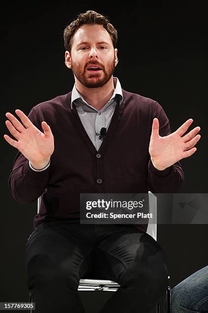 Napster cofounder Sean Parker speaks at a Spotify event on December 6, 2012 in New York City. Metallica recently announced that their music will now...