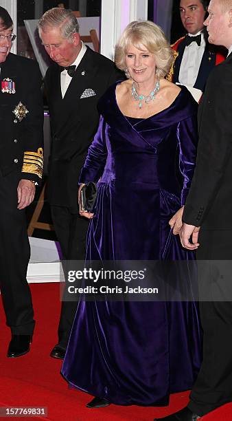 Camilla, Duchess of Cornwall and Prince Charles, Prince of Wales attend the Sun Military Awards at the Imperial War Museum on December 6, 2012 in...