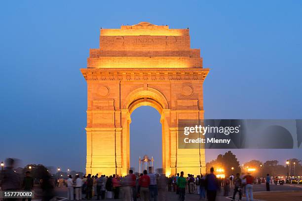 india gate new dehli - new delhi gold stock pictures, royalty-free photos & images