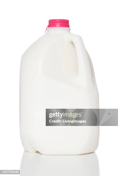 jug of milk - milk jug stock pictures, royalty-free photos & images