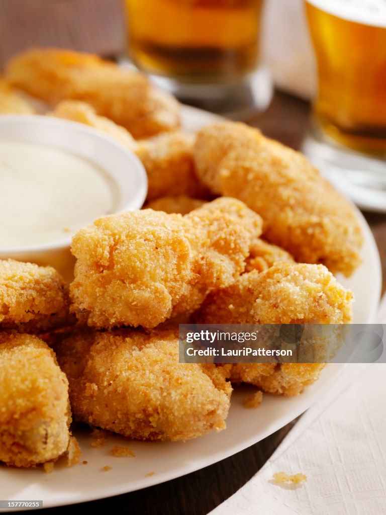 Crispy Chicken Wings and Beer