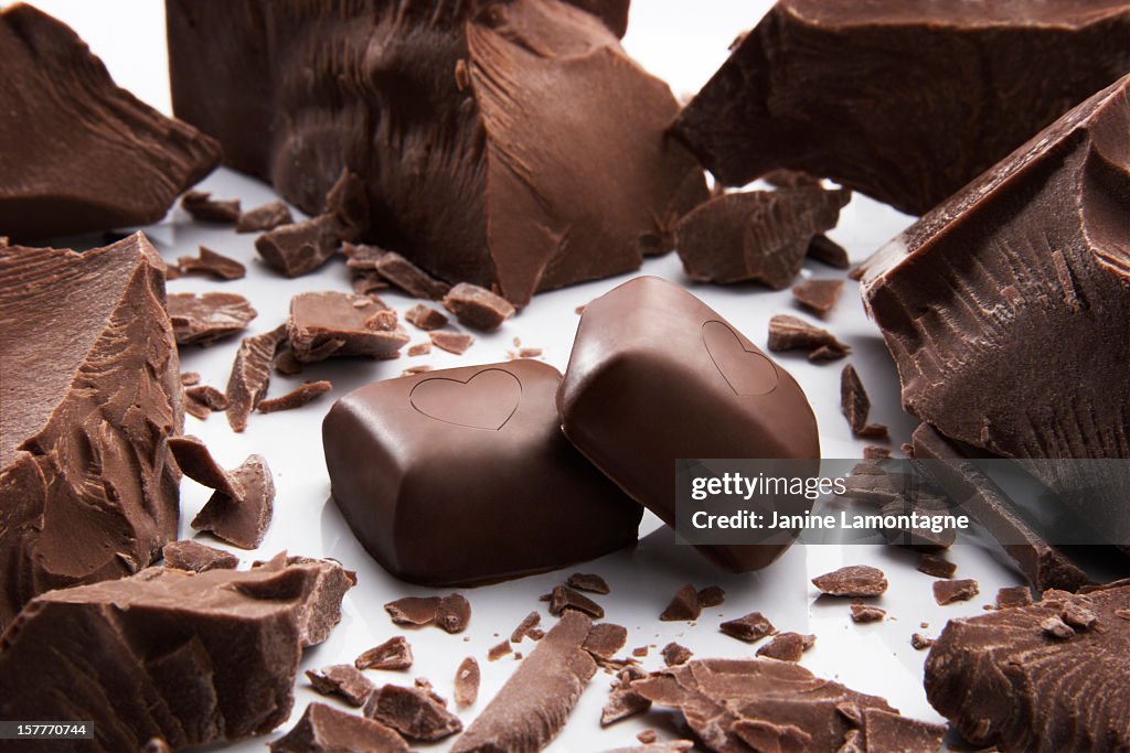 Schokolade Süßigkeiten mit Herz