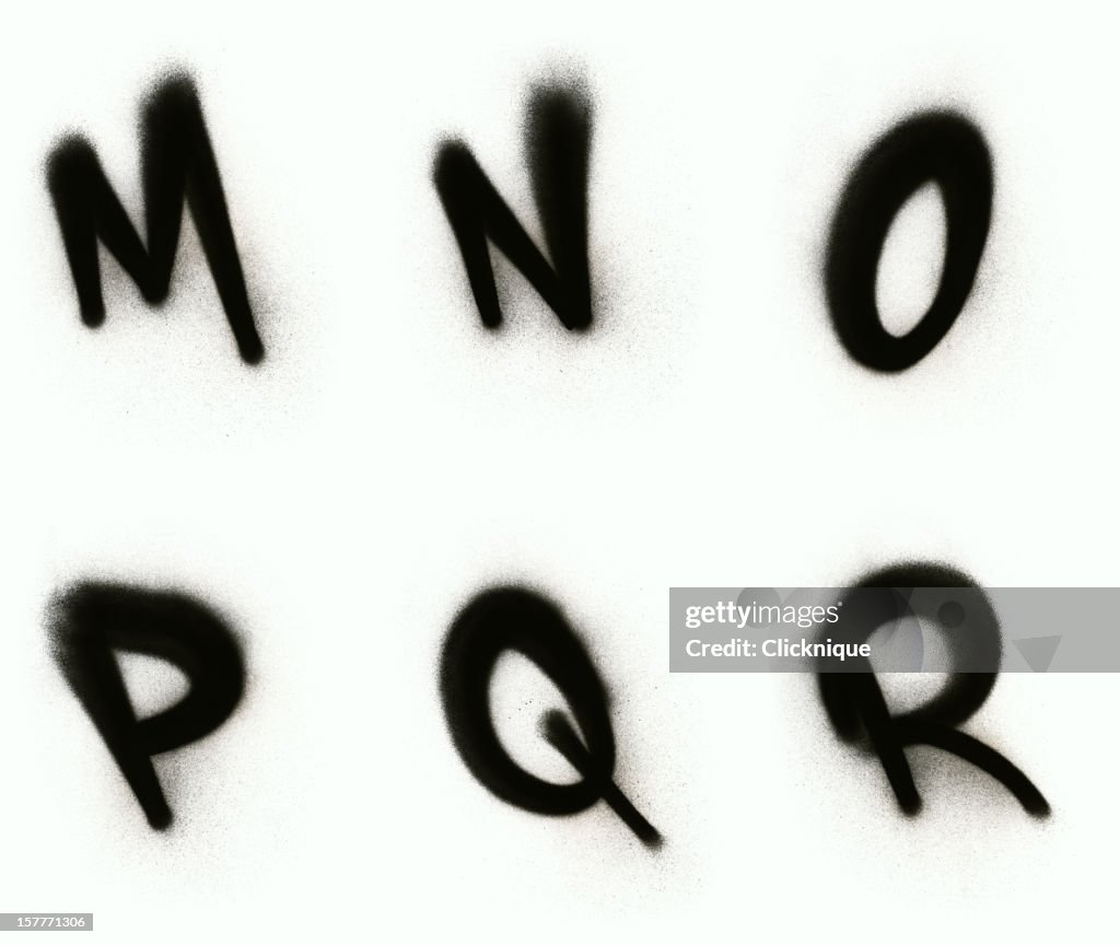 Graffiti alphabet Empfang mit dem Hotelmanager