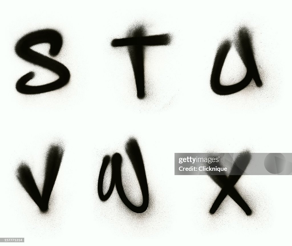 Graffiti alfabeto S-X