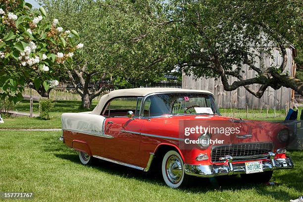 1955 chevrolet bel air - louis chevrolet stockfoto's en -beelden