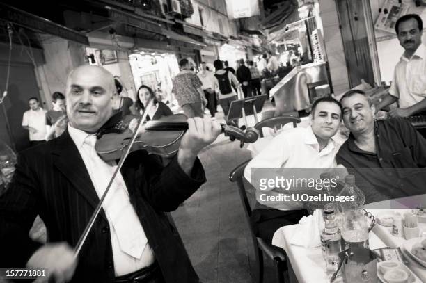 music and night in istanbul - istiklal avenue stock pictures, royalty-free photos & images