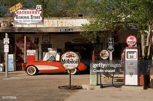 hackberry general store - route 66 stock pictures, royalty-free photos & images