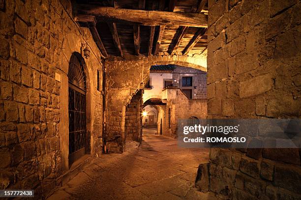 quartiere medievale di san pellegrino a viterbo, lazio italia - viterbo foto e immagini stock