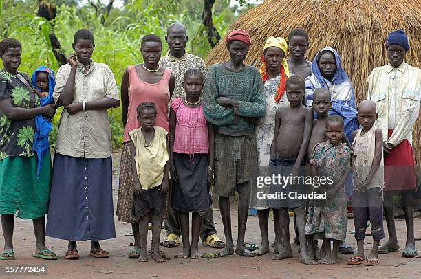 poor sudanese family - bony stock pictures, royalty-free photos & images