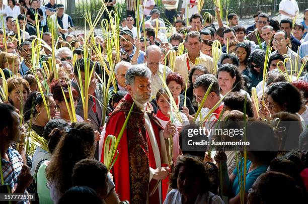 palm sunday celebration - palm sunday procession stockfoto's en -beelden