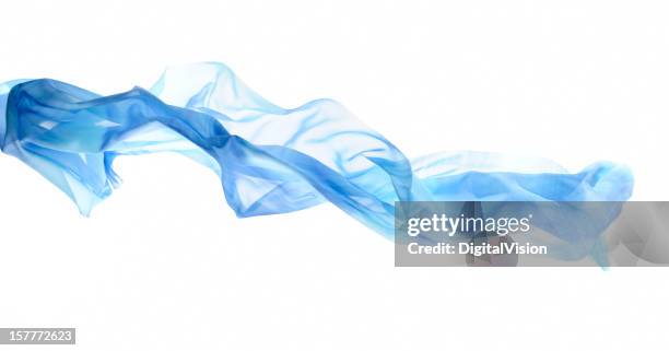 flying blue silk - chiffon stock pictures, royalty-free photos & images