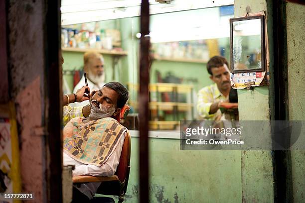 close shave - straight razor stock pictures, royalty-free photos & images