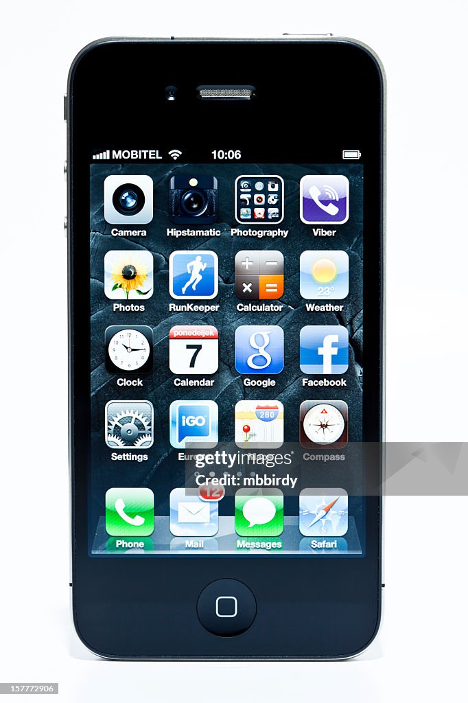 Apple iPhone 4, isoliert auf weißem Hintergrund