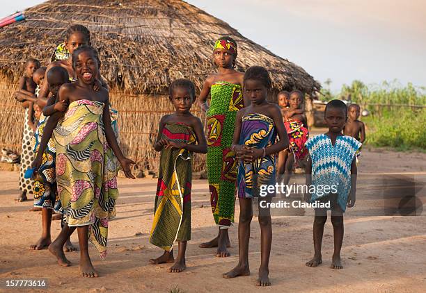 youth in nigerian village - nigerian children stock pictures, royalty-free photos & images