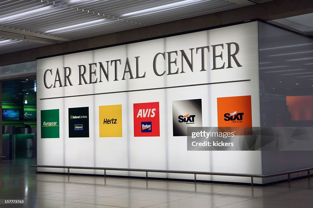 Car rental center billboard
