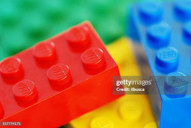 vintage lego bricks from the 80s - lego stock pictures, royalty-free photos & images