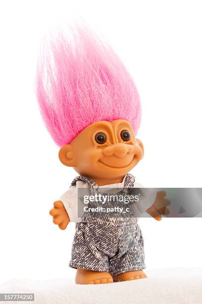 troll doll isolated - cute troll stockfoto's en -beelden