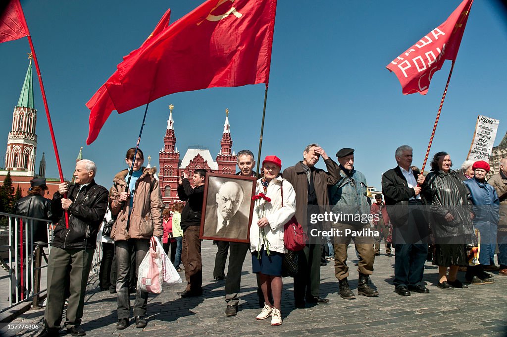 Proteste in Piazza Rossa di Mosca