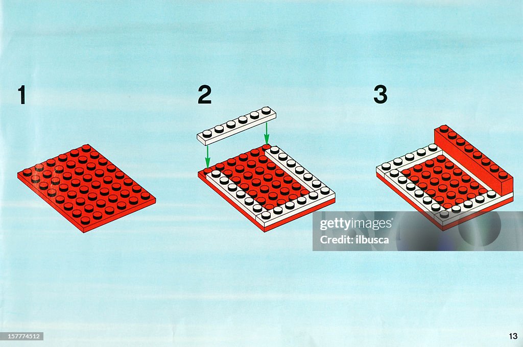 Lego giocattolo manuale di istruzioni libro.