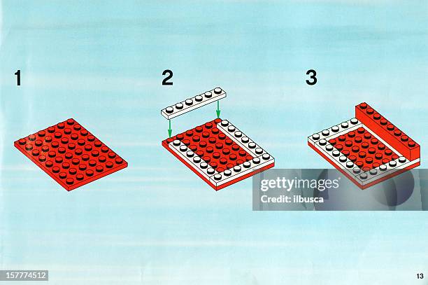 レゴトーイ指示書マニュアルご予約ください。 - レゴブロック ストックフォトと画像