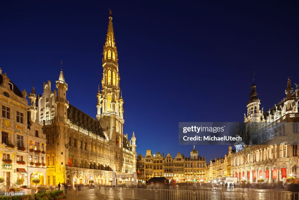 Grand Place In Brussels At Night