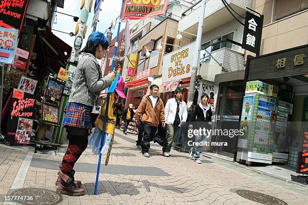 takeshita street, tokyo - cosplay in harajuku stock pictures, royalty-free photos & images