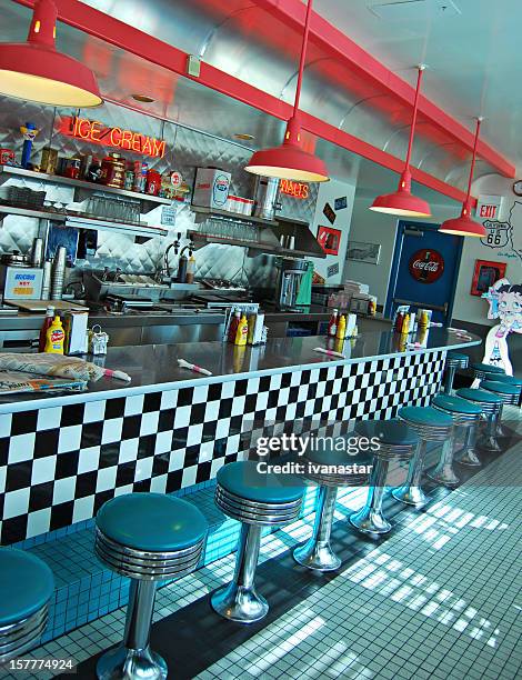 route 66 diner in albuquerque - soda fountain stock pictures, royalty-free photos & images