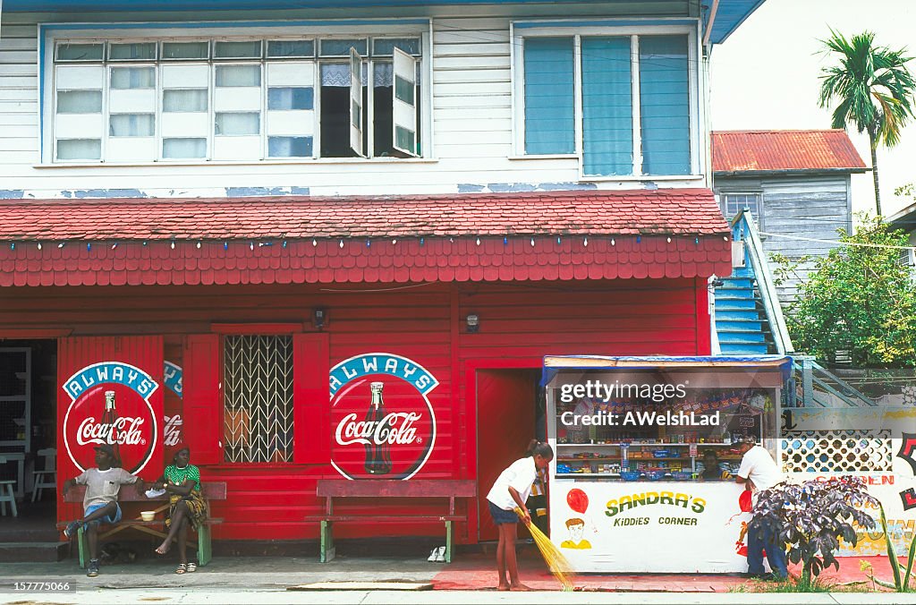 Candy store with Coka-Cola sign Georgetown, Guyana