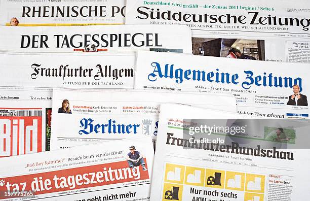 press review, german newspapers - mix media stock pictures, royalty-free photos & images