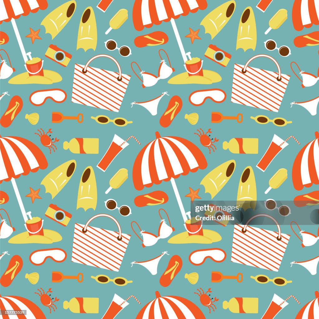 Colorful Beachy Pattern Colorful Beach Pattern High-Res Vector Graphic - Getty Images
