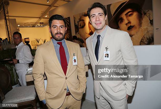 Paul Loya and Nicholas Cohn pose during the 5th Annual Museum Professionals & Curators Brunch at Art Miami VIP Lounge on December 6, 2012 in Miami,...