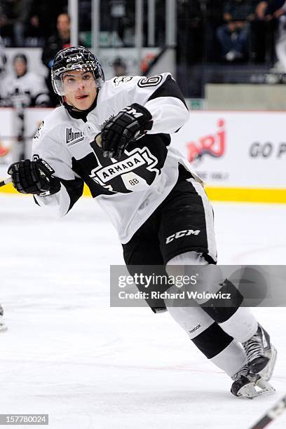 Danick Martel of the Blainville-BoisBriand Armada skates during the QMJHL game against the Sherbrooke Phoenix at the Palais des Sports Leopold-Drolet...