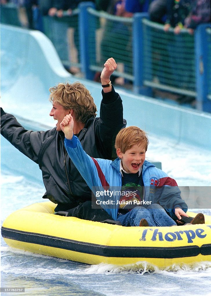 Diana, William & Harry At Thorpe Park