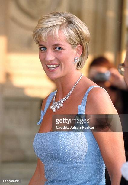 Diana, The Princess Of Wales Attends A Gala Performance Of 'Swan Lake' At The Royal Albert Hall In London.