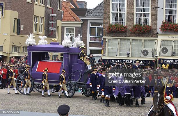 The Funeral Of His Royal Highness Prince Claus Of The Netherlands At The Nieuwe Kerk In Delft.