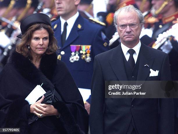 The Funeral Of His Royal Highness Prince Claus Of The Netherlands At The Nieuwe Kerk In Delft.